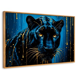 Foto 1 | Foto 1 | Cuadro Decorativo Marco Flotante Mirada Nocturna 90x60 Marco Madera