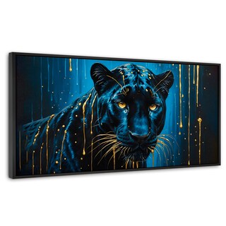 Foto 1 | Foto 1 | Cuadro Decorativo Marco Flotante Mirada Nocturna 120x60 Marco Negro
