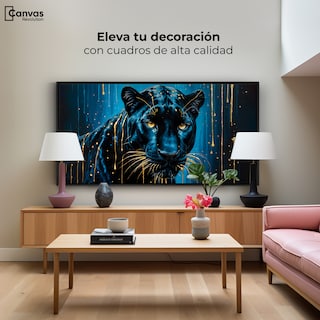 Foto 3 | Foto 3 | Cuadro Decorativo Marco Flotante Mirada Nocturna 120x60 Marco Negro