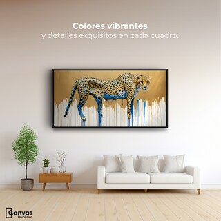 Foto 2 | Foto 2 | Cuadro Decorativo Marco Flotante Majestad Derretida 120x60 Marco Negro