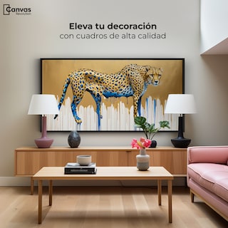 Foto 3 | Foto 3 | Cuadro Decorativo Marco Flotante Majestad Derretida 120x60 Marco Negro