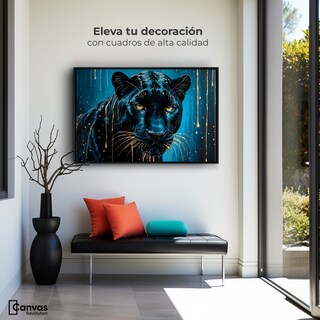 Foto 3 | Foto 3 | Cuadro Decorativo Marco Flotante Mirada Nocturna 90x60 Marco Negro