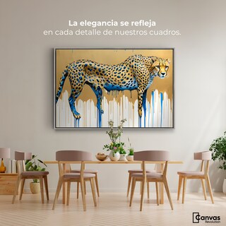 Foto 2 | Foto 2 | Cuadro Decorativo Marco Flotante Majestad Derretida 90x60 Marco Plateado