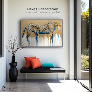Foto 3 | Foto 3 | Cuadro Decorativo Marco Flotante Majestad Derretida 90x60 Marco Plateado