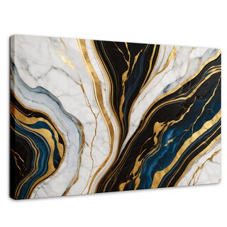 Foto 1 | Foto 1 | Cuadro Decorativo Canvas Abstracto Mármol Lujoso Oro 90x60
