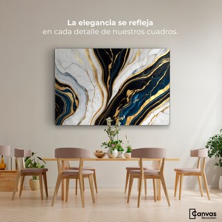 Foto 2 | Foto 2 | Cuadro Decorativo Canvas Abstracto Mármol Lujoso Oro 90x60