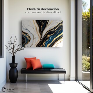 Foto 3 | Foto 3 | Cuadro Decorativo Canvas Abstracto Mármol Lujoso Oro 90x60