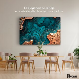 Foto 2 | Foto 2 | Cuadro Decorativo Canvas Abstracto Resplandor Azul 90x60