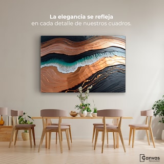Foto 2 | Foto 2 | Cuadro Decorativo Canvas Abstracto Estructura Natural 90x60