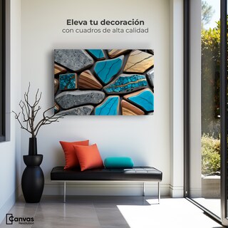 Foto 3 | Foto 3 | Cuadro Decorativo Canvas Abstracto Elegancia Geológica 90x60