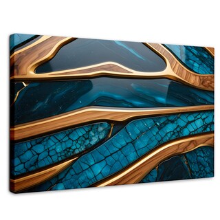 Foto 1 | Foto 1 | Cuadro Decorativo Canvas Abstracto Elegancia Oceánica 90x60