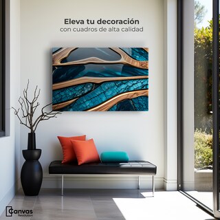 Foto 3 | Foto 3 | Cuadro Decorativo Canvas Abstracto Elegancia Oceánica 90x60