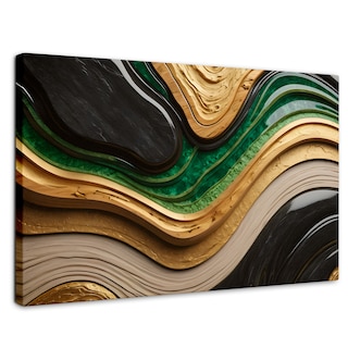 Foto 1 | Foto 1 | Cuadro Decorativo Canvas Abstracto Río Abstracto Jade 90x60