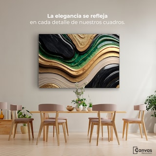 Foto 2 | Foto 2 | Cuadro Decorativo Canvas Abstracto Río Abstracto Jade 90x60