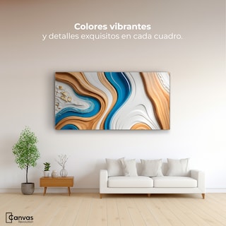 Foto 2 | Foto 2 | Cuadro Decorativo Canvas Abstracto Texturas Naturales 120x60
