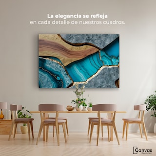 Foto 2 | Foto 2 | Cuadro Decorativo Canvas Abstracto Capa Tierra Dorada 90x60