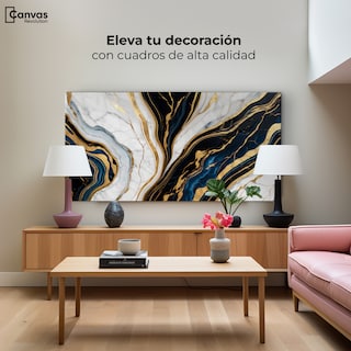 Foto 3 | Foto 3 | Cuadro Decorativo Canvas Abstracto Mármol Lujoso Oro 90x60