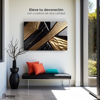 Foto 3 | Foto 3 | Cuadro Decorativo Canvas Abstracto Mármol Geométrico 90x60