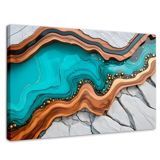 Foto 1 | Foto 1 | Cuadro Decorativo Canvas Abstracto Mosaico Natural 90x60