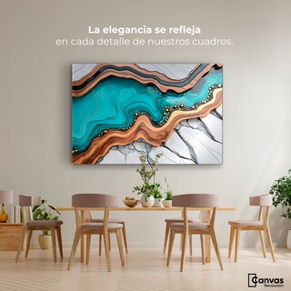 Foto 2 | Foto 2 | Cuadro Decorativo Canvas Abstracto Mosaico Natural 90x60