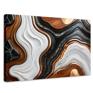 Foto 1 | Foto 1 | Cuadro Decorativo Canvas Abstracto Remolinos Elegantes 90x60