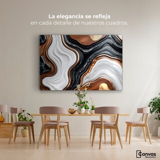 Foto 2 | Foto 2 | Cuadro Decorativo Canvas Abstracto Remolinos Elegantes 90x60