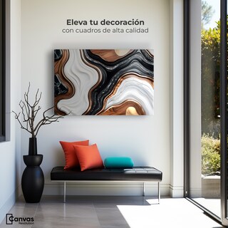 Foto 3 | Foto 3 | Cuadro Decorativo Canvas Abstracto Remolinos Elegantes 90x60