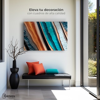 Foto 3 | Foto 3 | Cuadro Decorativo Canvas Abstracto Sinfonía Natural 90x60