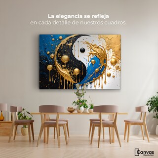 Foto 2 | Foto 2 | Cuadro Decorativo Canvas Yin-yang Dorado 90x60
