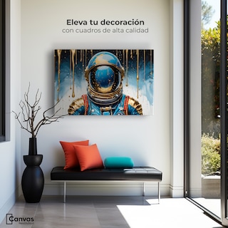 Foto 3 | Foto 3 | Cuadro Decorativo Canvas Astronauta Azul 90x60