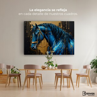 Foto 2 | Foto 2 | Cuadro Decorativo Canvas Elegancia Azul Oro 90x60