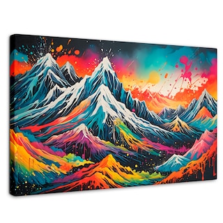 Foto 1 | Foto 1 | Cuadro Decorativo Canvas Explosión Montañas 90x60