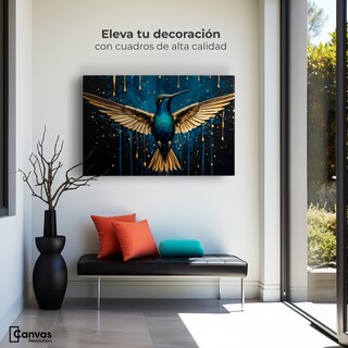 Foto 3 | Foto 3 | Cuadro Decorativo Canvas Colibrí Destellos 90x60