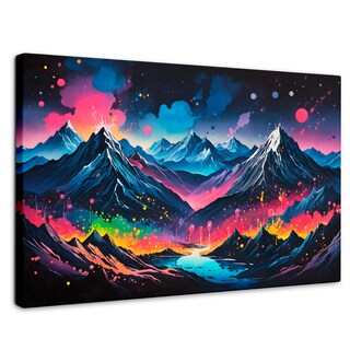 Foto 1 | Foto 1 | Cuadro Decorativo Canvas Montañas Oscuras 90x60