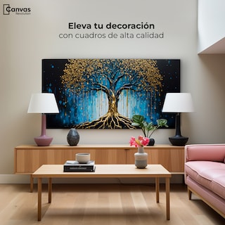 Foto 3 | Foto 3 | Cuadro Decorativo Canvas Arbol Alma Dorada 120x60