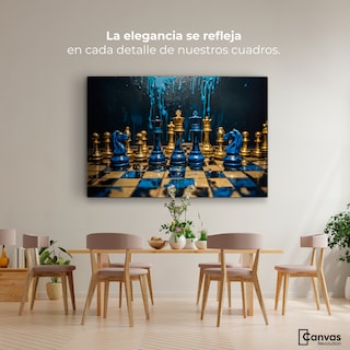 Foto 2 | Foto 2 | Cuadro Decorativo Canvas Majestad Azul Oro 90x60