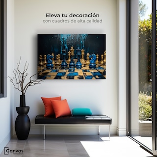 Foto 3 | Foto 3 | Cuadro Decorativo Canvas Majestad Azul Oro 90x60