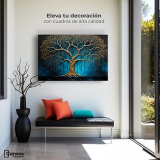 Foto 3 | Foto 3 | Cuadro Decorativo Canvas Sabiduría Dorada 90x60