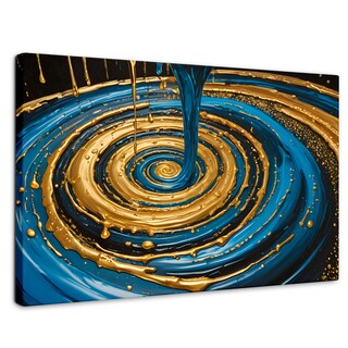Foto 1 | Foto 1 | Cuadro Decorativo Canvas Elegancia Oro Azul 90x60