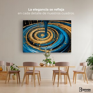 Foto 2 | Foto 2 | Cuadro Decorativo Canvas Elegancia Oro Azul 90x60