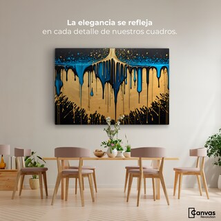 Foto 2 | Foto 2 | Cuadro Decorativo Canvas Sinfonía Dorada 90x60