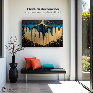 Foto 3 | Foto 3 | Cuadro Decorativo Canvas Sinfonía Dorada 90x60