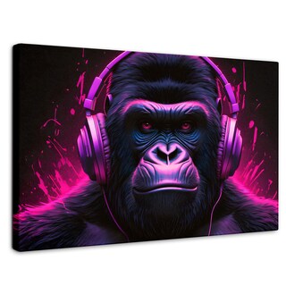 Foto 1 | Foto 1 | Cuadro Decorativo Canvas Gorila Electrónico 90x60