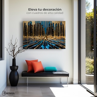 Foto 3 | Foto 3 | Cuadro Decorativo Canvas Simetría Líquida 90x60
