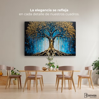 Foto 2 | Foto 2 | Cuadro Decorativo Canvas Arbol Alma Dorada 90x60
