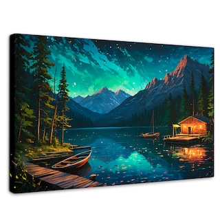 Foto 1 | Foto 1 | Cuadro Decorativo Canvas Paisaje Nocturno 90x60