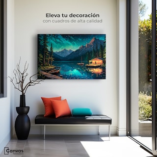 Foto 3 | Foto 3 | Cuadro Decorativo Canvas Paisaje Nocturno 90x60