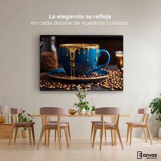 Foto 2 | Foto 2 | Cuadro Decorativo Canvas Café Armonía Azul 90x60
