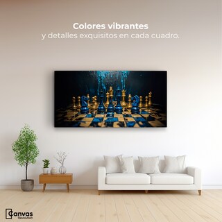 Foto 2 | Foto 2 | Cuadro Decorativo Canvas Majestad Azul Oro 120x60