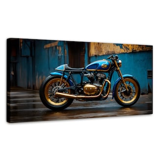 Foto 1 | Foto 1 | Cuadro Decorativo Canvas Motocicleta Azul 120x60